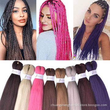 Cheap wholesale X-tress black hair bundle yaki braids EZ braids pre-stretched ez braid hair for black women synthetic fiber hair